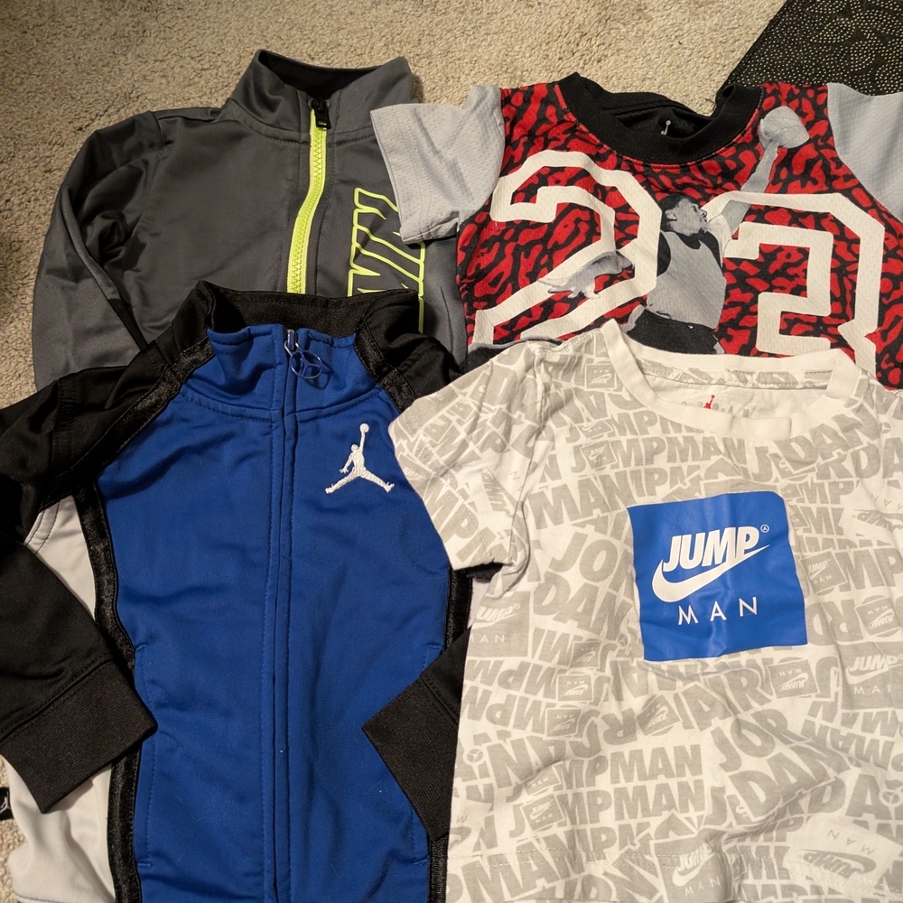 Jump Kids Graphic Hoodie and T-Shirt Set - Blue, Black, Red, White